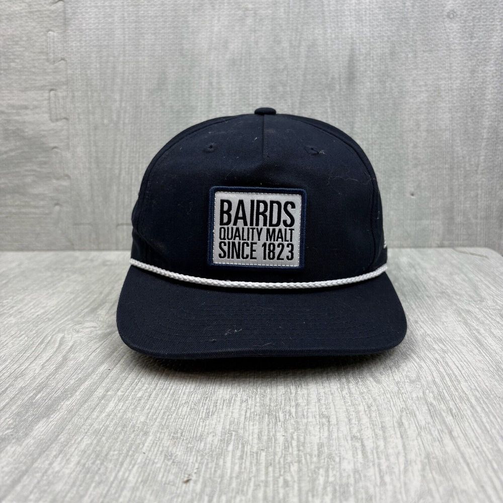 Vintage Y2K Bairds Malt Hat Cap Snapback Rope‎ Canvas Whiskey Alcohol Drinking